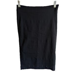 VTG Pencil Skirt Y2K Rampage Beading Zipper Office Siren Witchygoth Sexy Vamp S